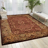 ANT05 Burgundy-Traditional-Area Rugs Weaver