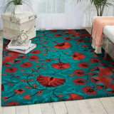 SUZ02 Teal-Casual-Area Rugs Weaver