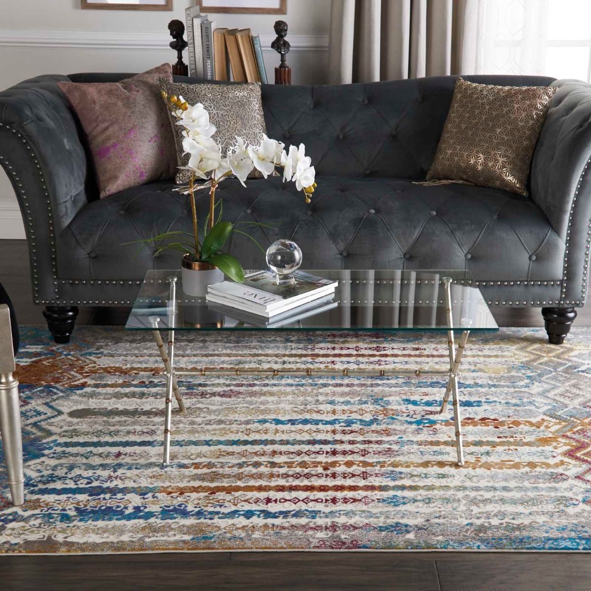 Nourison Radiant RAD02 Multicolor 5'x7' Colorful Area Rug– Area Rugs Weaver