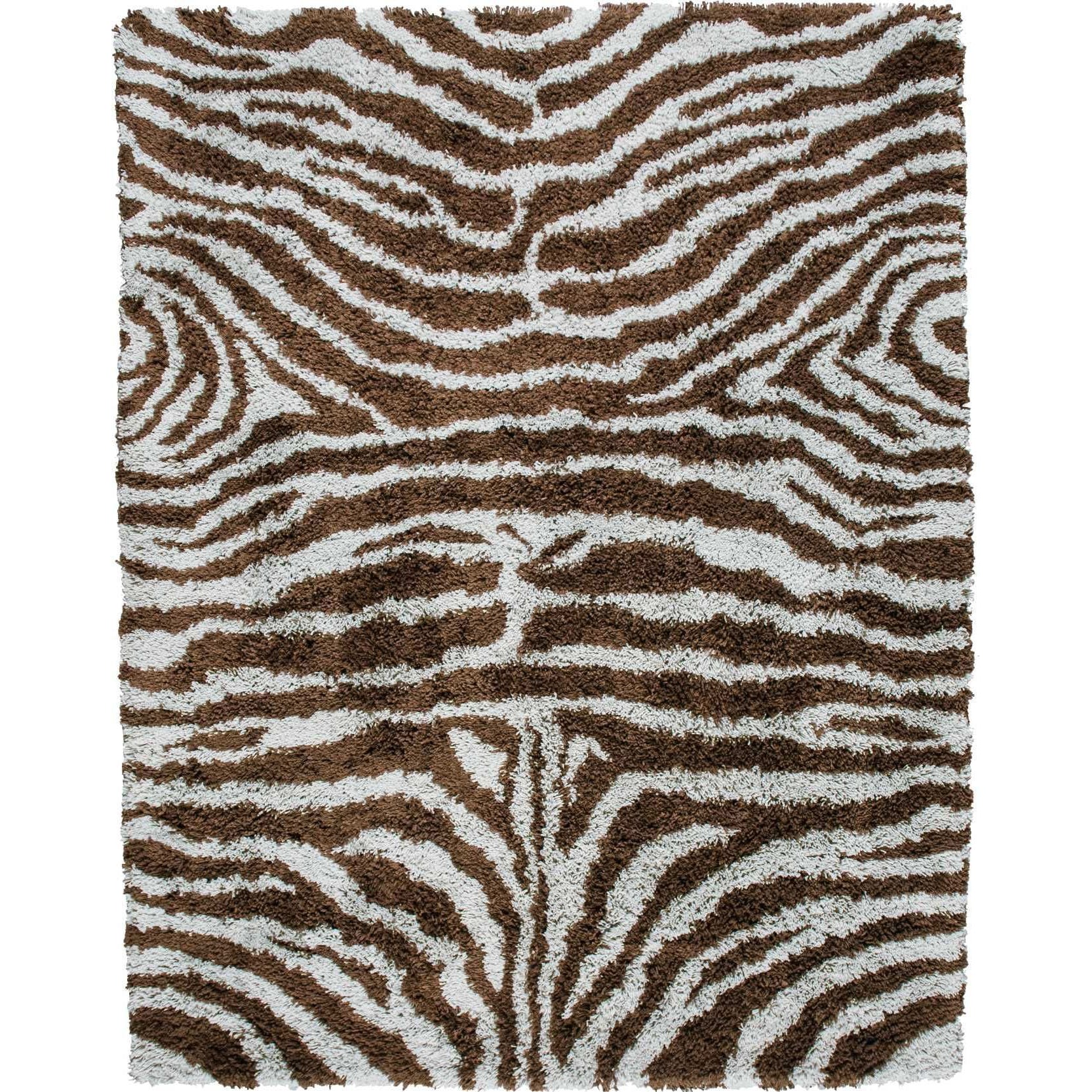 Brown Zebra Print Rug